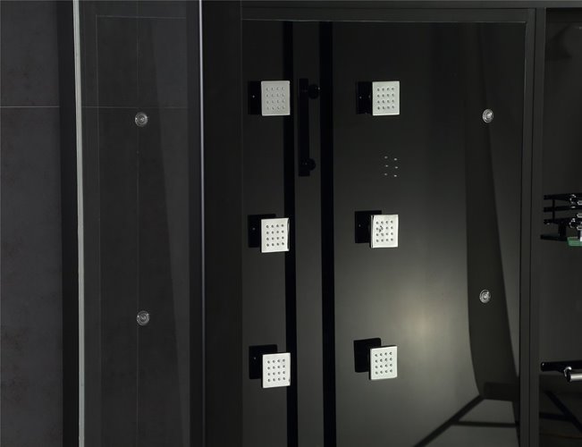 Kabina prysznicowa z hydromasażem niski brodzik 120x90 cm MO-0545-120