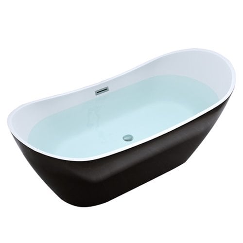 Wanna wolnostojąca czarno biała 160 cm Rica Hydrosan