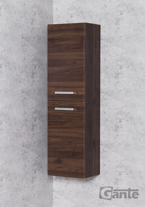 Słupek łazienkowy wiszący z koszem 143,5x40 Fokus kolor orzech