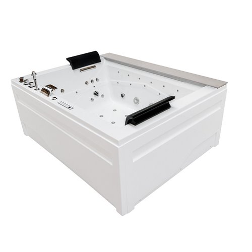 Wanna z hydromasażem prostokątna do zabudowy + obudowa Kalambo WH 190x150 cm