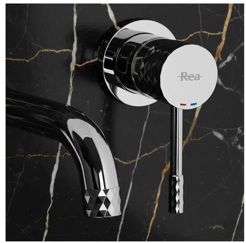 Bateria umywalkowa podtynkowa box Rea Lungo Diamond Chrom