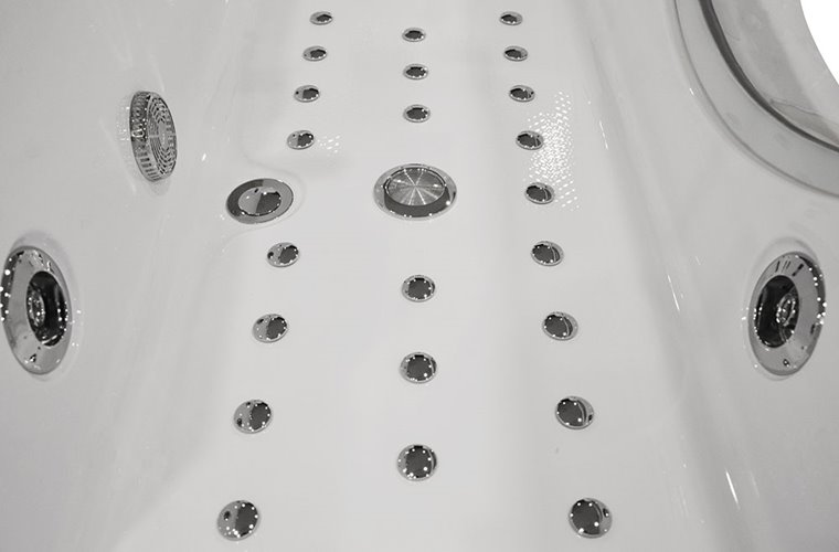 Wanna z hydromasażem przyścienna Turbo 180x91 cm MO-1007