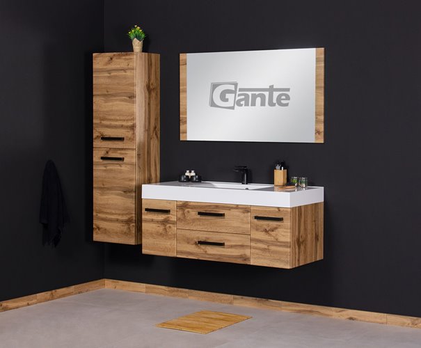 Szafka wisząca z umywalką 120 cm kolor dąb naturalny 50/C seria Fokus Loft Gante