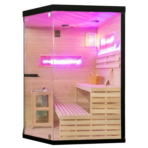 Sauna fińska pięciokątna 5 osobowa wysokotemperaturowa 6W Harvia 150x150 cm Lark4