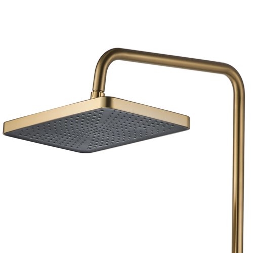 Złoty szczotkowany zestaw prysznicowy z wylewką Helix Rea Gold Brush