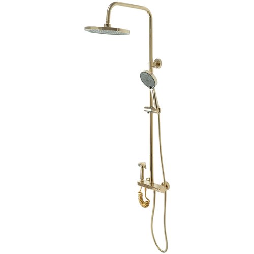 Złoty zestaw prysznicowy z wylewką Max Rea Gold