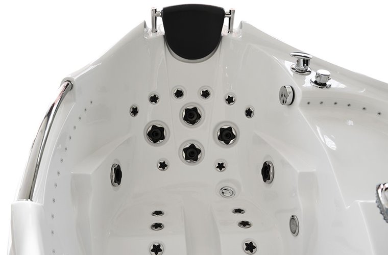 Wanna z hydromasażem narożna lewa 135x135 cm MUS-1085