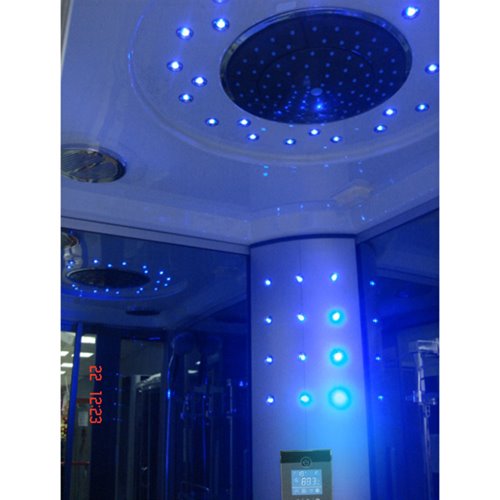 Kabina prysznicowa zabudowana na niskim brodziku 120x85 z sauną Monako Lewa