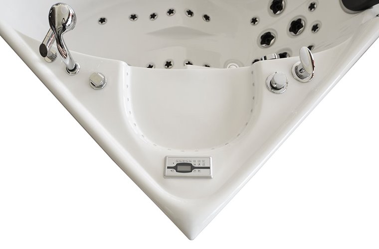 Wanna z hydromasażem narożna lewa 135x135 cm MUS-1085