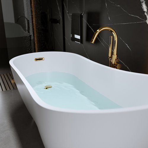 Wanna wolnostojąca złoty przelew oraz korek 170 cm Forte Hydrosan