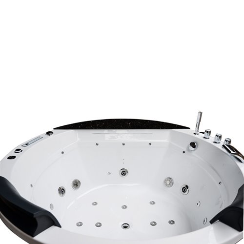 Wanna z hydromasażem okrągła do zabudowy + obudowa 155x155 cm Della 916