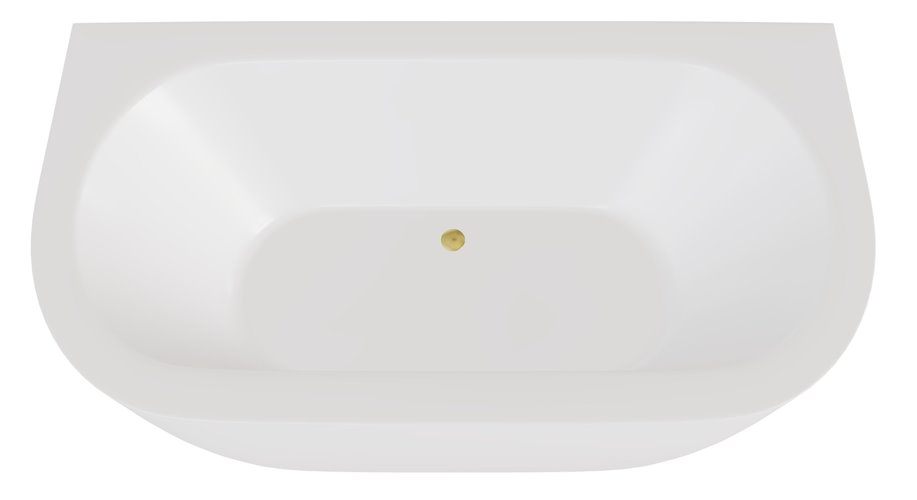 Wanna wolnostojąca przyścienna + klik-klak złoty Volya Besco 170 cm #WKV-170-WZL