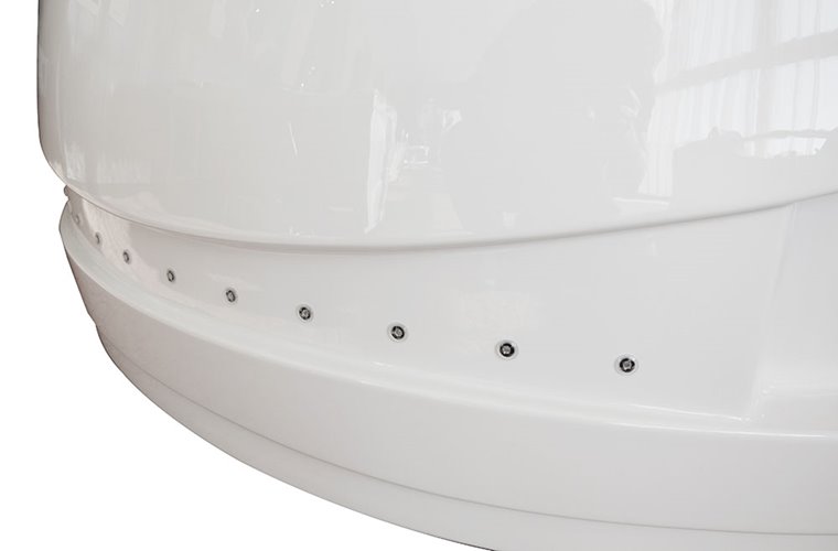 Wanna z hydromasażem narożna prawa 135x135 cm MUS-1085