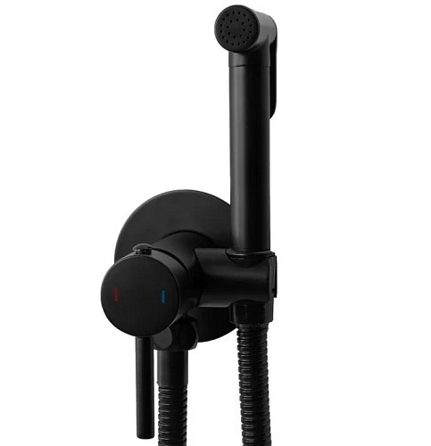 Bateria bidetowa podtynkowa czarna Loop Rea