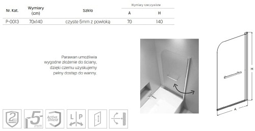 Parawan nawannowy 70x140 P-0013 Fun New Trendy