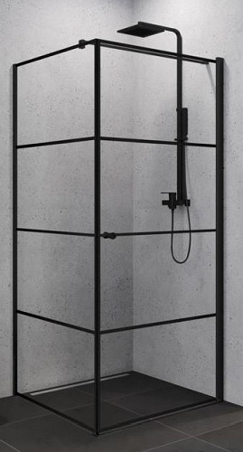Kabina prysznicowa 90x90 prawa Superia Black New Trendy K-0604