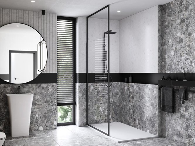 Ścianka prysznicowa wspornik sufitowy 120 cm Icon Besco