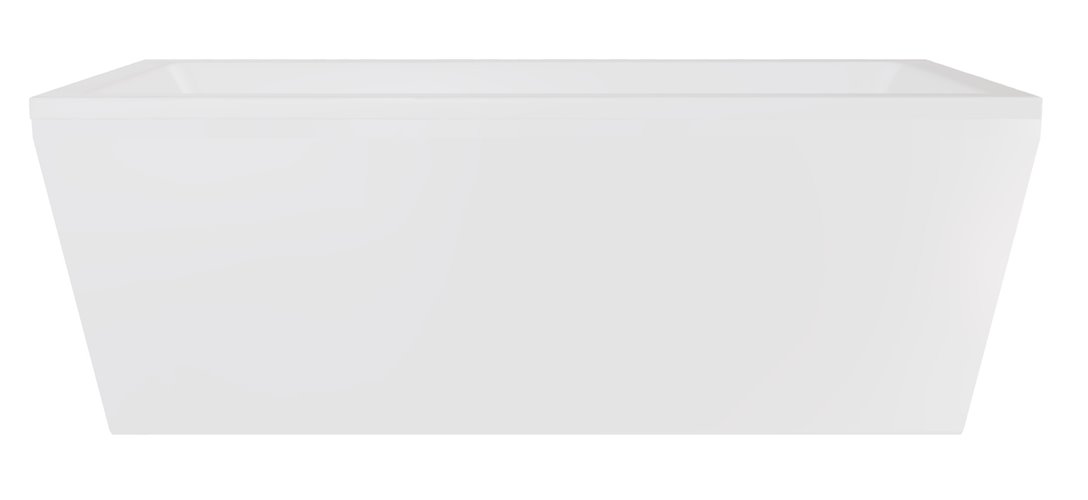 Wanna wolnostojąca prostokątna syfon chrom Vera 180 Besco WKV-180-WO