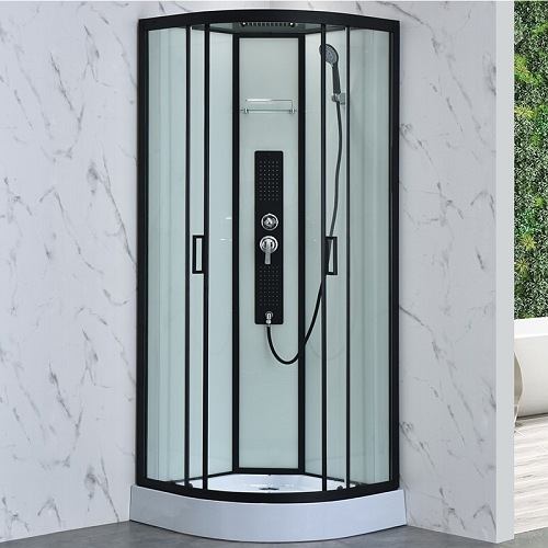 Kabina prysznicowa niski brodzik hydromasaż biały środek 90x90 WSH-311B