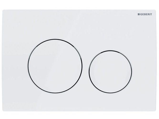 Zestaw podtynkowy stelaż GEBERIT DUOFIX + miska MIZU-WH-RIM-02 + przycisk DELTA 20 biały