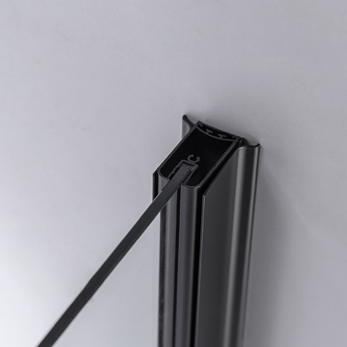 Kabina prysznicowa czarna 90x90 kwadratowa drzwi uchylne BS04B