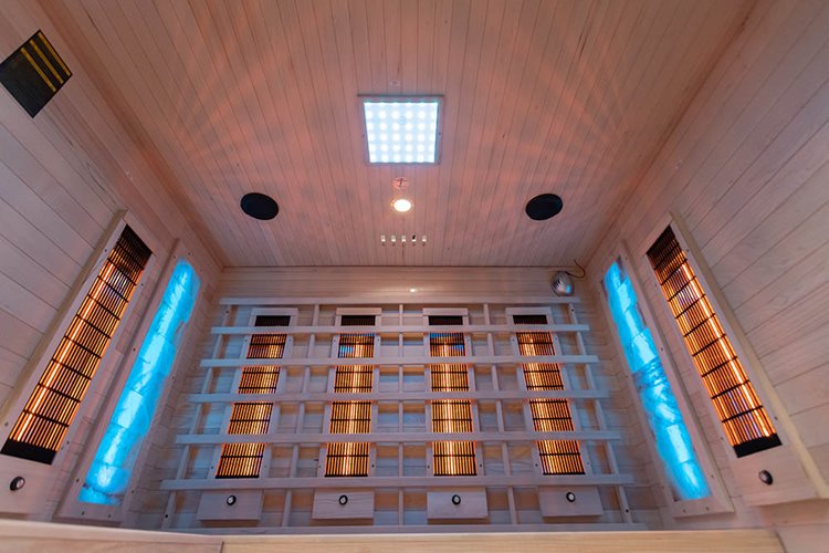 Sauna na podczerwień czteroosobowa panele sól himalajska 180X160X200CM MO-EA4R Infrared Mazur