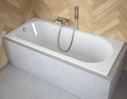 Wanna prostokątna do zabudowy Intrica Slim Besco 150 cm