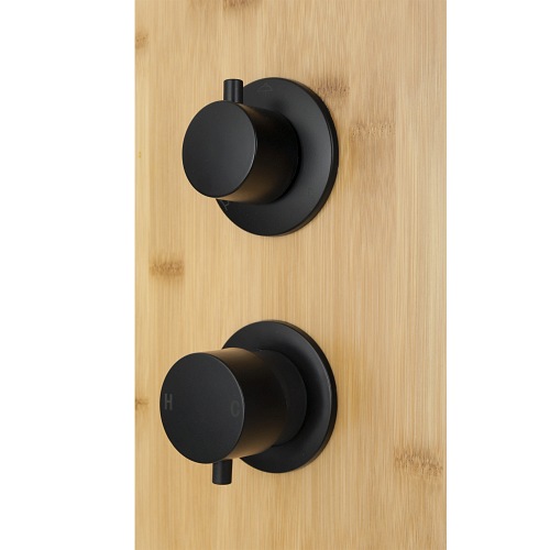 Panel natryskowy bambusowy czarny bateria mieszacz B-231M Bali Corsan