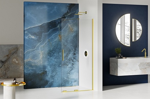 Smart New Trendy Light Gold rozsuwana ścianka prysznicowa walk in 80 cm EXK-4293