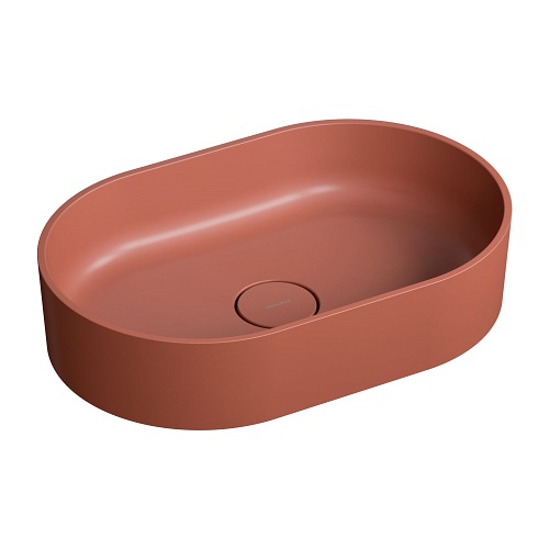 Omnires Ovo M+ umywalka nablatowa terracotta 55x36 cm OVOUNTE