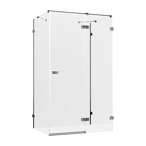 Avexa New Trendy Gunmetal Brushed kabina prysznicowa przyścienna prawa 100x80 cm EXK-3446