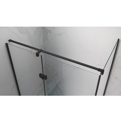 Czarna Kabina prysznicowa prostokątna drzwi uchylne 100x90 KZ03AB