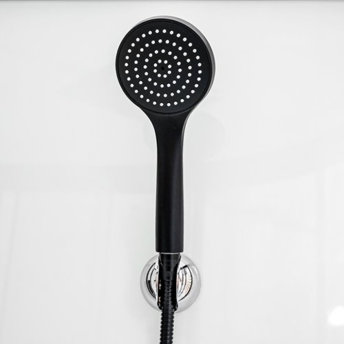 Kabina prysznicowa półokrągła zabudowana jasny środek 90x90 Clara