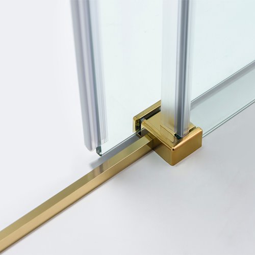 Złote drzwi prysznicowe do wnęki 105-110 cm rozsuwane SH03CG szkło 8 mm