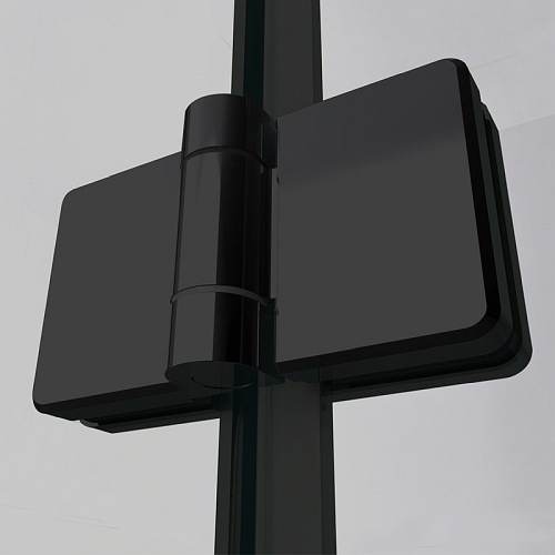 Kabina prysznicowa drzwi składane czarna prostokątna 120x80 KZ12D