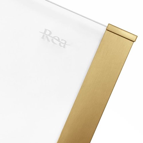 Złota szczotkowana kabina prysznicowa prostokątna 120x90 Solar Rea