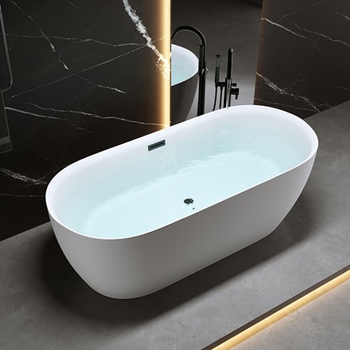 Wanna wolnostojąca 170 cm czarny korek oraz przelew Cesana Hydrosan