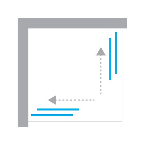 Czarna kabina prostokątna 100x90 cm K-5164 New Varia Black New Trendy