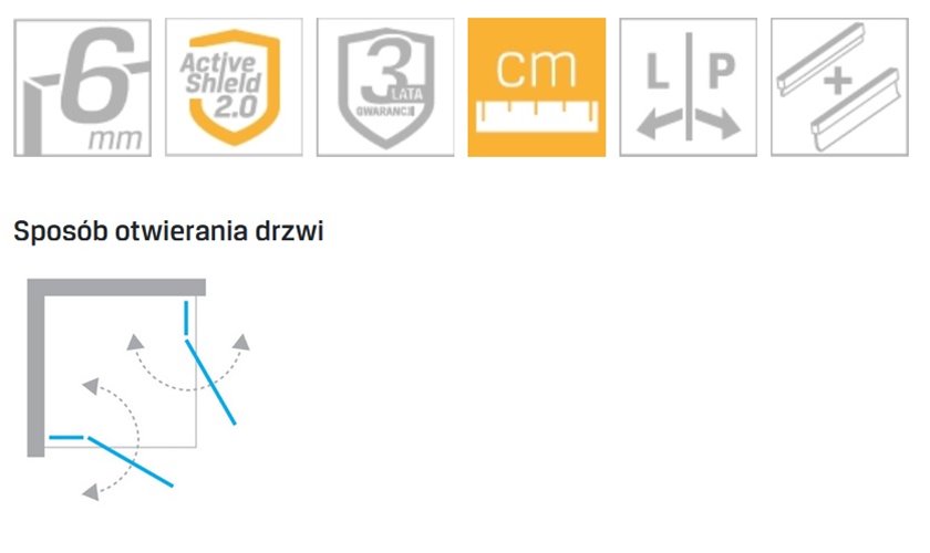 Kabina prysznicowa prostokątna 90x110 K-0749 New Soleo New Trendy