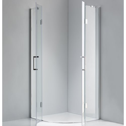 Kabina prysznicowa półokrągła 90x90 drzwi uchylne KZ92B