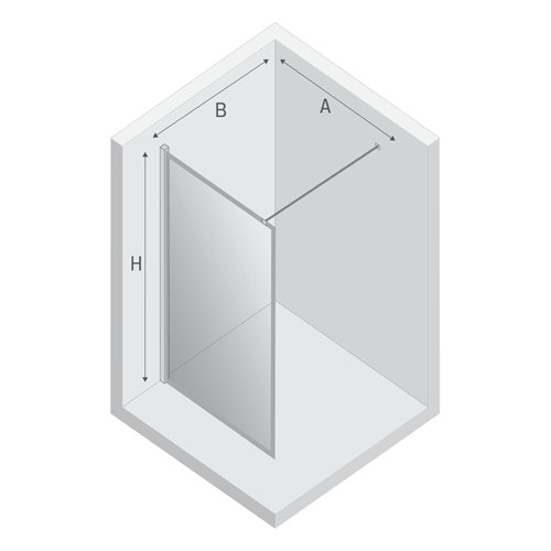 Biała ścianka prysznicowa rozmiar 70 cm pełna rama EXK-2221 New Modus White