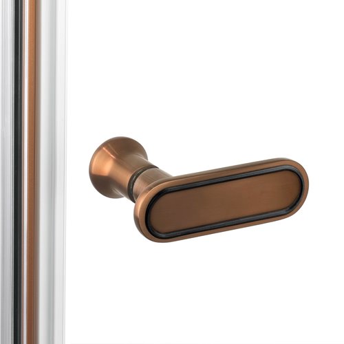 Miedziana szczotkowana kabina prostokątna składana 90x70 K-2083 New Soleo Copper Brushed New Trendy