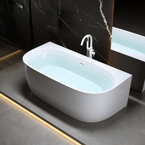 Wanna wolnostojąca przyścienna biały przelew oraz korek 170 cm Nora Hydrosan