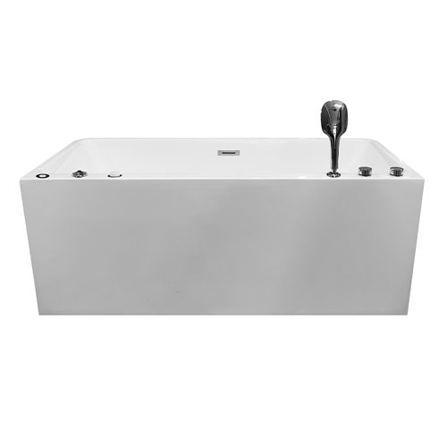 Wanna wolnostojąca z hydromasażem prostokątna konglomerat 170x80 cm MO-1801B