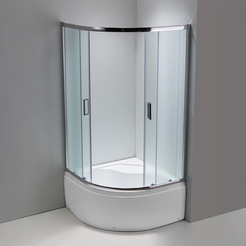 Kabina prysznicowa na głębokim brodziku szkło mrożone 90x90 Maja Hydrosan