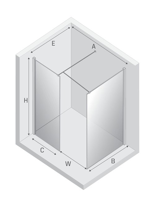 Kabina prysznicowa biały mat 150x80 EXK-2289 New Modus White New Trendy