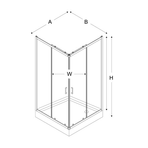Kabina prysznicowa z brodzikiem kwadratowa 90x90 szkło satyna ZS-0016 Suvia New Trendy