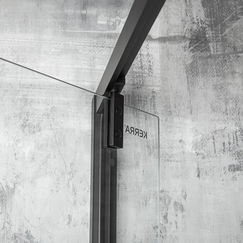 Czarne drzwi prysznicowe uchylne 80 cm Solid DSPA Kerra zdjęcie 5