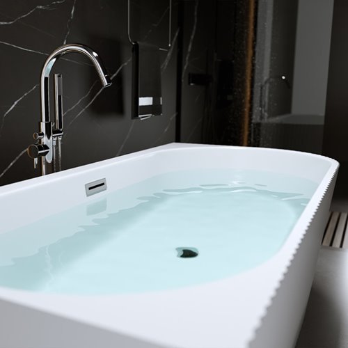 Wanna ryflowana przyścienna narożna lewa 150 cm Rio Hydrosan