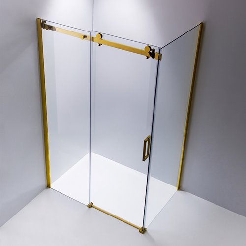 Złota kabina prysznicowa prostokątna 110x90 szkło 8mm KZ202BG